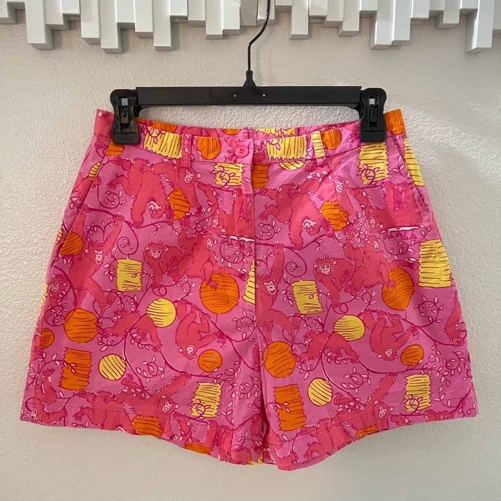LILLY PULITZER | monkey print pink preppy shorts